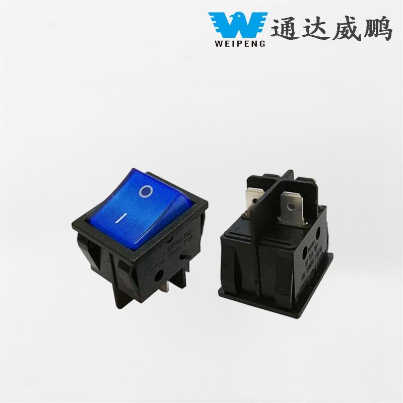 Четвороножни прекидач за чамац са два положаја са плавим индикатором