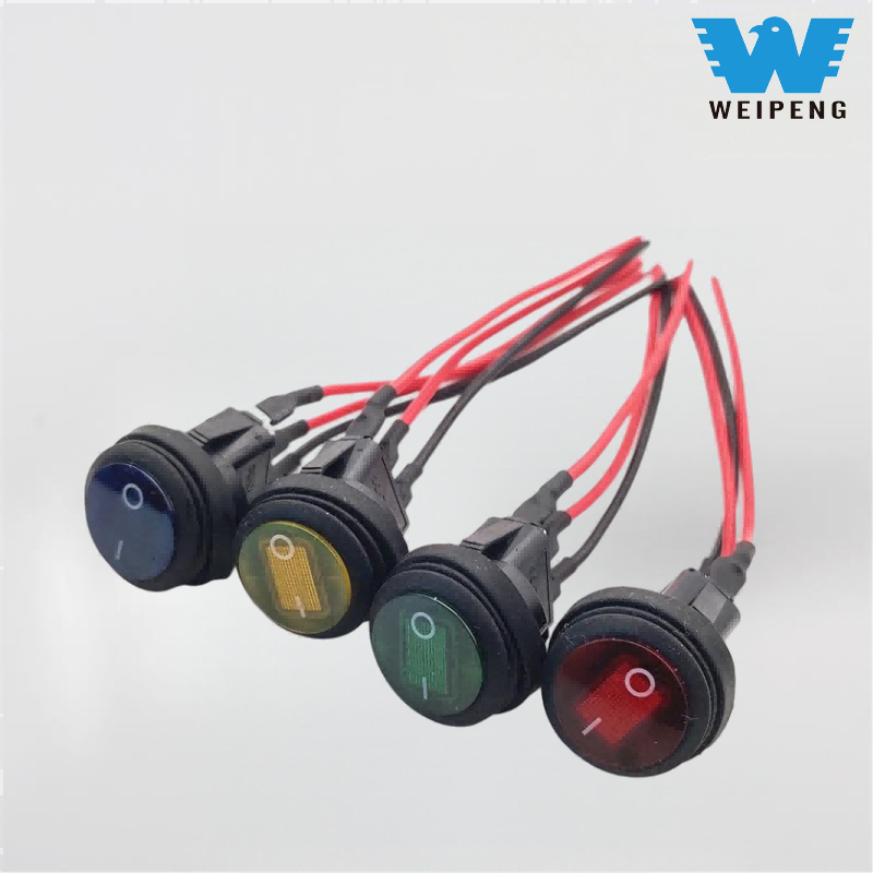 Веипенг округли водоотпорни прекидач за чамац са жицом